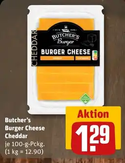 REWE Butcher's Burger Cheese Cheddar Angebot