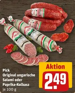 REWE Pick Original ungarische Salami oder Paprika-Kolbasz Angebot