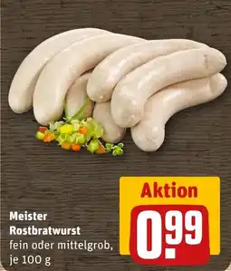 REWE Meister Rostbratwurst Angebot
