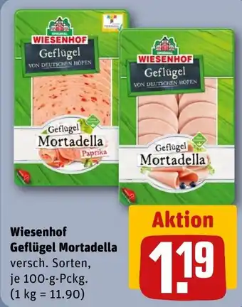REWE Wiesenhof Geflügel Mortadella Angebot