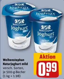 REWE Weihenstephan Joghurt Natur Angebot