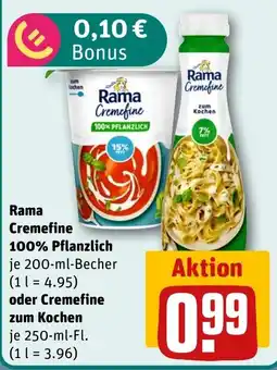 REWE Rama Cremefine 100% Pflanzlich Angebot