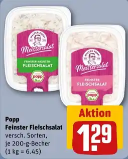 REWE Popp Feinster Fleischsalat Angebot