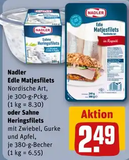 REWE Nadler Edle Matjesfilets Angebot