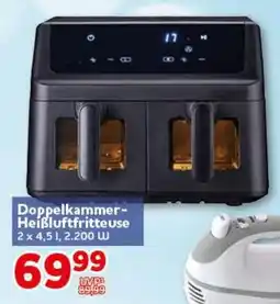 CENTERSHOP Doppelkammer-Heißluftfritteuse Angebot