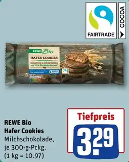REWE REWE Bio Hafer Cookies Milchschokolade Angebot