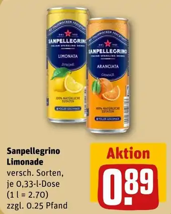 REWE Sanpellegrino Limonade Angebot