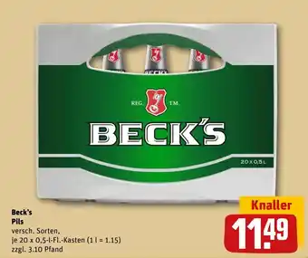 REWE Beck's Pils Angebot