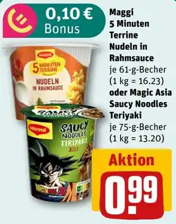 REWE Maggi 5 Minuten Terrine Nudeln in Rahmsauce Angebot