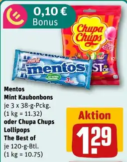 REWE Mentos Mint Kaugummi Angebot