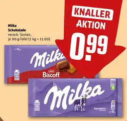 REWE Milka Schokolade Angebot