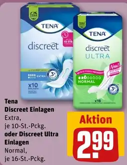 REWE Tena Discreet Einlagen Angebot