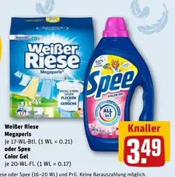 REWE Weißer Riese Megaperls oder Spee Color Gel Angebot