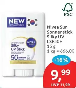 Budni Nivea Sun Sonnenstick Silky UV Angebot