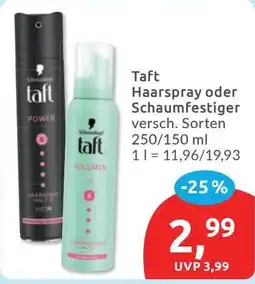 Budni Taft Haarspray oder Schaumfestiger Angebot