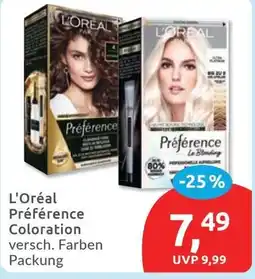 Budni L'Oréal Préférence Coloration Angebot