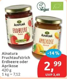Budni Alnatura Fruchtaufstrich Erdbeere oder Aprikose Angebot