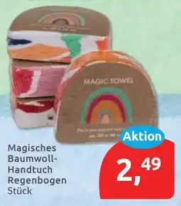 Budni MAGIC TOWEL Magisches Baumwoll-Handtuch Regenbogen Angebot