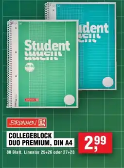 Handelshof Brunnen collegeblock duo premium, DIN A4 Angebot