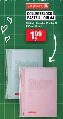 Handelshof Brunnen collegeblock pastell, DIN A4 Angebot
