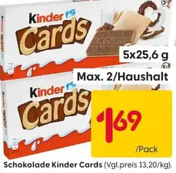 Rusta Schokolade Kinder Cards Angebot