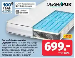 Segmüller DERMAPUR Taschenfederkernmatratze "Hydrolux" Angebot