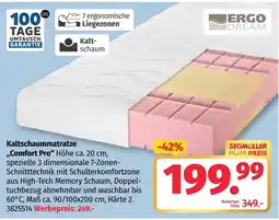 Segmüller ERGO DREAM Kaltschaummatratze „Comfort Pro“ Angebot