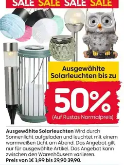 Rusta Ausgewählte Solarleuchten Angebot