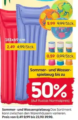 Rusta Sommer- und Wasserspielzeug Angebot