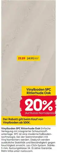 Rusta Vinylboden SPC Ritterhude Oak Angebot