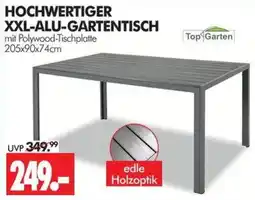 Wreesmann Hochwertiger XXL-Alu-Gartentisch mit Polywood-Tischplatte Angebot