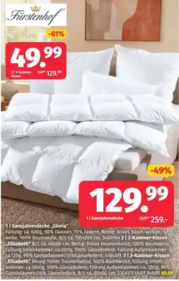 Segmüller Fürstenhof Ganzjahresdecke „Gloria“ Angebot