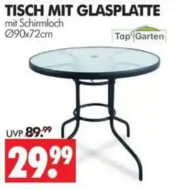 Wreesmann TISCH MIT GLASPLATTE mit Schimmloch TopGarten Angebot