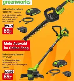 Bauhaus greenworks Akku-Heckenschere 'HT2202' Angebot
