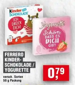 Handelshof FERRERO KINDER-SCHOKOLADE / YOGURETTE Angebot