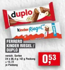 Handelshof FERRERO KINDER RIEGEL / DUPLO Angebot