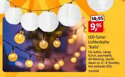 Bauhaus LED-Solar-Lichterkette 'Balls' Angebot