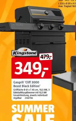 Bauhaus Kingstone Gasgrill 'Cliff 3000 Beast Black Edition' Angebot