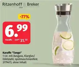 Segmüller Ritzenhoff & Breker Karaffe "Tango" Angebot