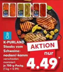 Kaufland K-PURLAND Steaks vom Schweine-nacken/-kamm Angebot