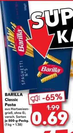 Kaufland Barilla Classic Pasta Angebot