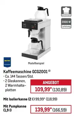 METRO Kaffeemaschine GCG2001 Angebot