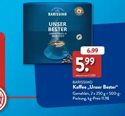Aldi Süd BARISSIMO Kaffee „Unser Bester“ Angebot