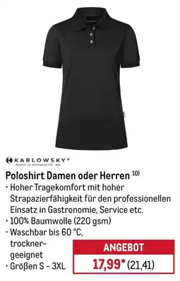 METRO Poloshirt Damen oder Herren Angebot