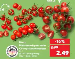 Kaufland Dtsch. Miniromarispen- oder Cherryrispentomaten Angebot