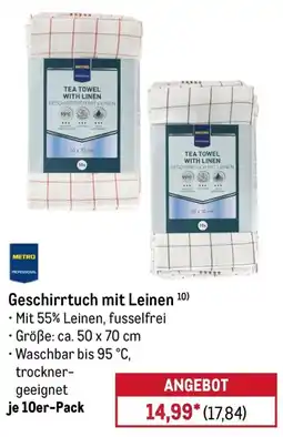 METRO Geschirrtuch mit Leinen Angebot