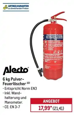 METRO Alecto 6 kg Pulver-Feuerlöscher Angebot