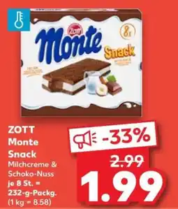 Kaufland ZOTT Monte Snack Angebot