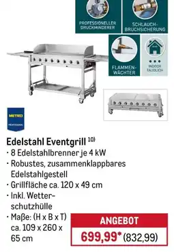 METRO Edelstahl Eventgrill Angebot