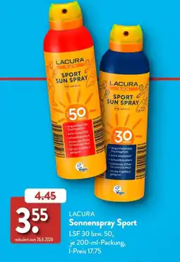 Aldi Süd LACURA Sonnenspray Sport Angebot